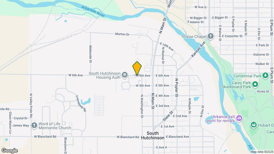 111 W 6th Ave Map and Location Details