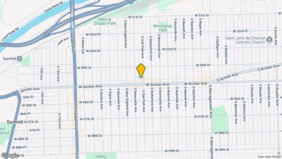 5446 S Oak Park Ave Map and Location Details