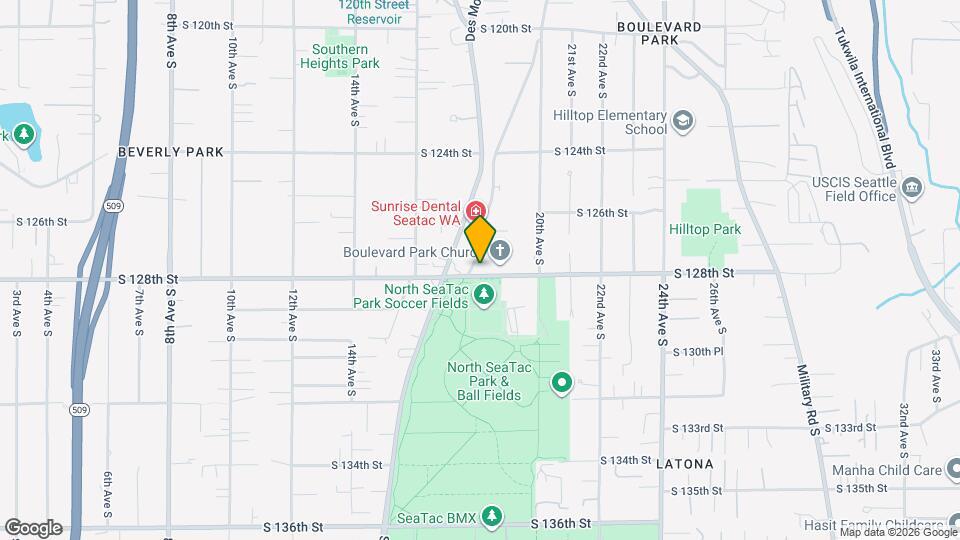 1800 S 128th St Mapa y Detalles de la Ubicación