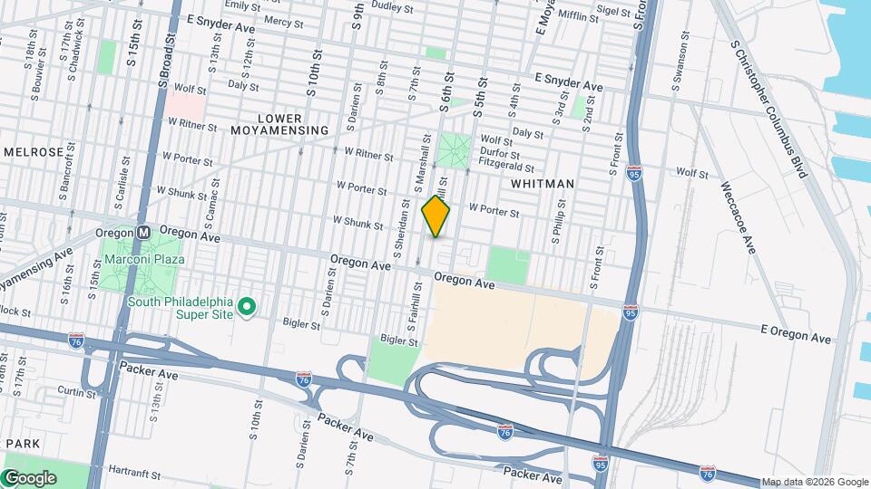 2613 S Fairhill St Map and Location Details