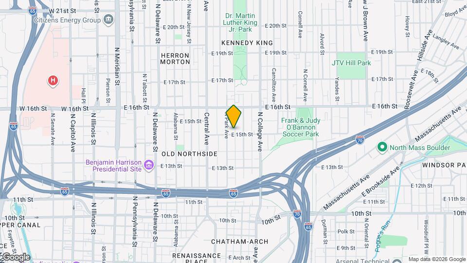 614 E 15th St Map and Location Details
