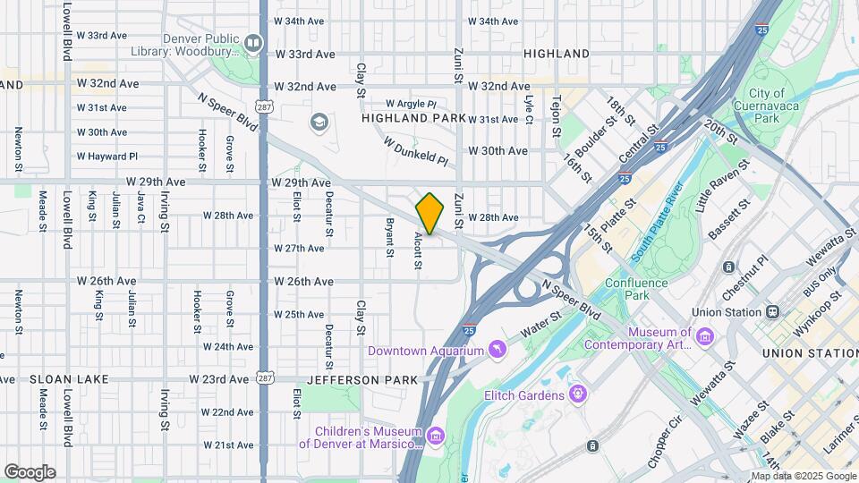 2785 Speer Blvd Mapa y Detalles de la Ubicación