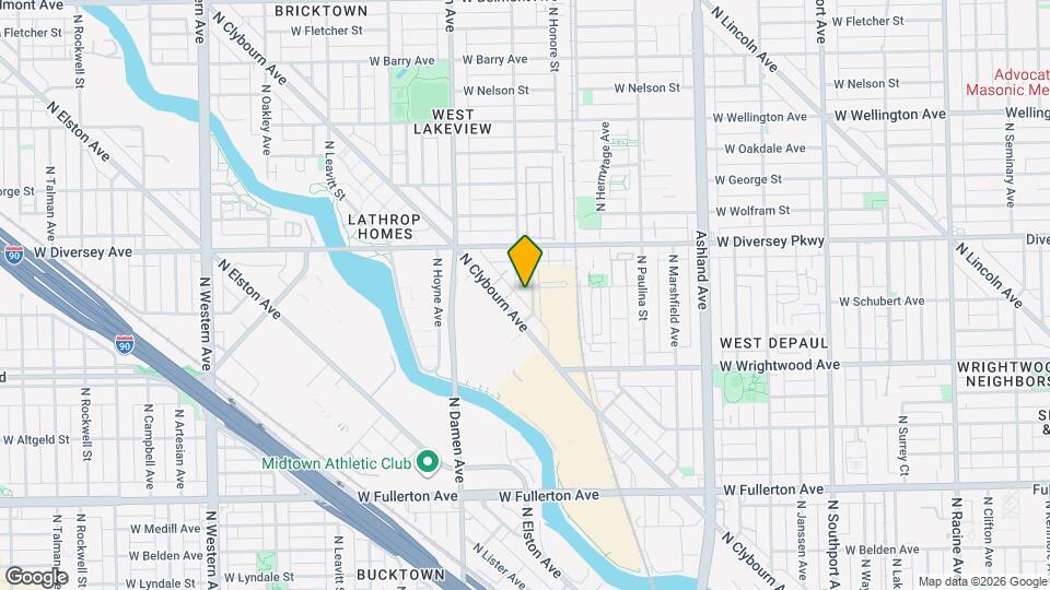 2734 N Wolcott Ave, Unit 203 Map and Location Details