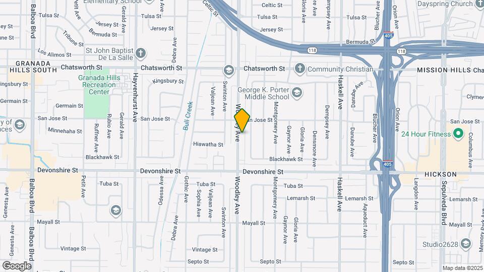 10422 Woodley Ave Mapa y Detalles de la Ubicación