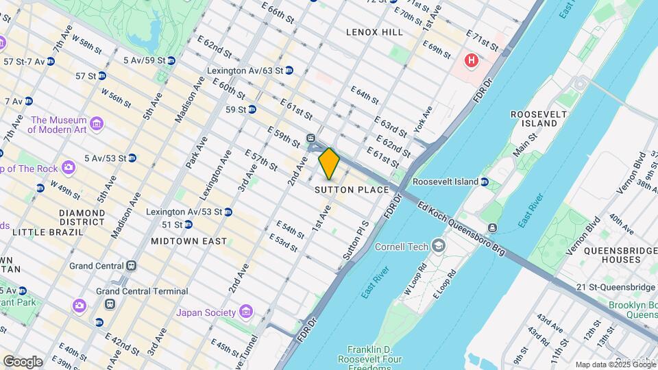 346 E 58th St Mapa y Detalles de la Ubicación