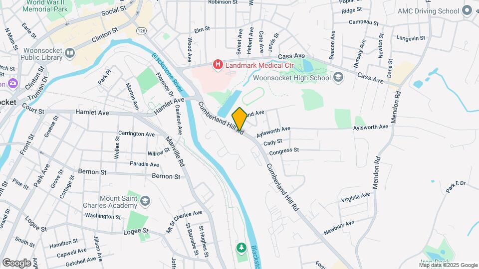 385-387 Cumberland Hill Rd Map and Location Details