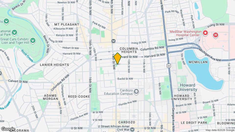 1360 Girard St NW Mapa y Detalles de la Ubicación