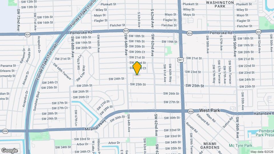 6315 SW 24th St Map and Location Details