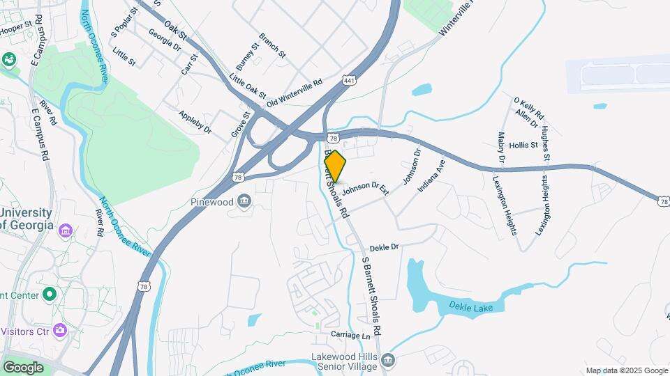 185 S Barnett Shoals Rd Mapa y Detalles de la Ubicación