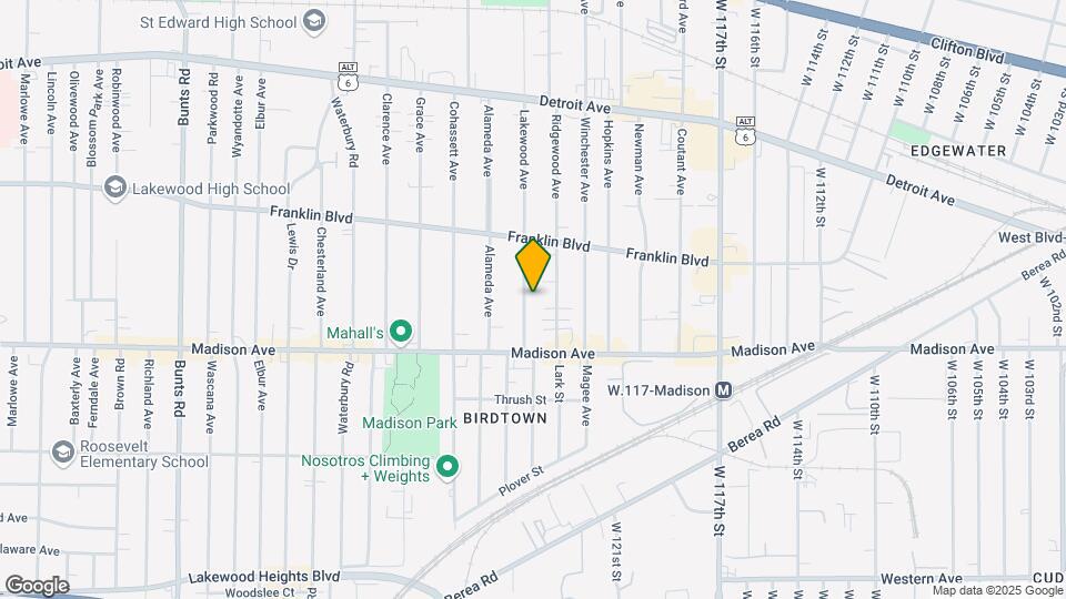 1609 Lakewood Ave Map and Location Details