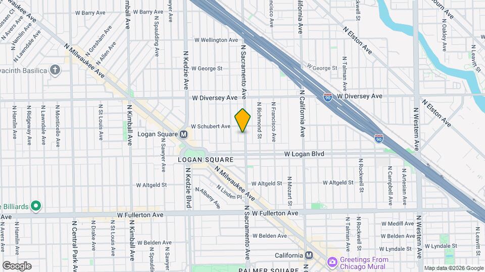 2630 N Sacramento Ave Map and Location Details