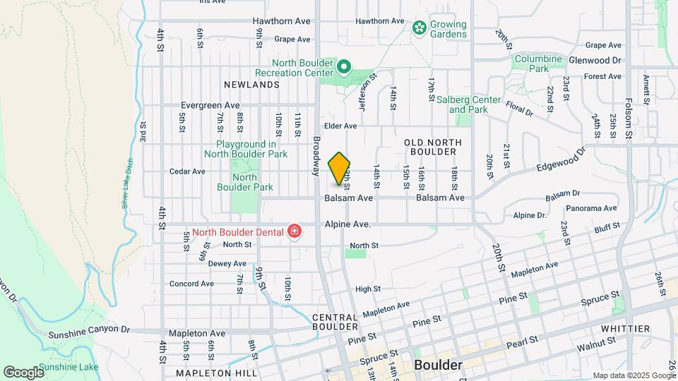 1241 Balsam Ave Map and Location Details