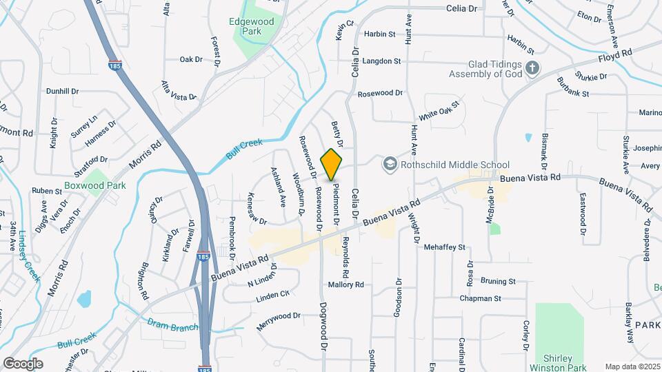 1017 Piedmont Dr Map and Location Details