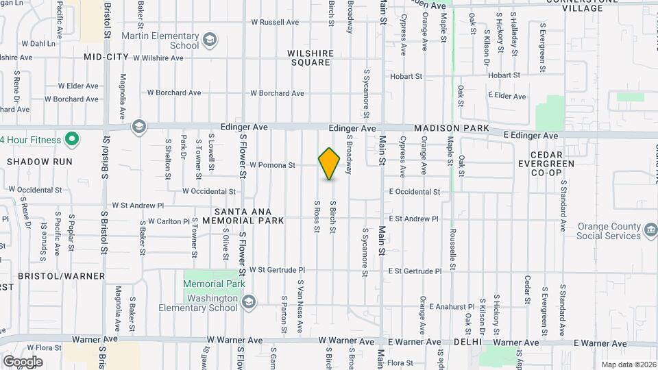 1722 S Birch St Map and Location Details