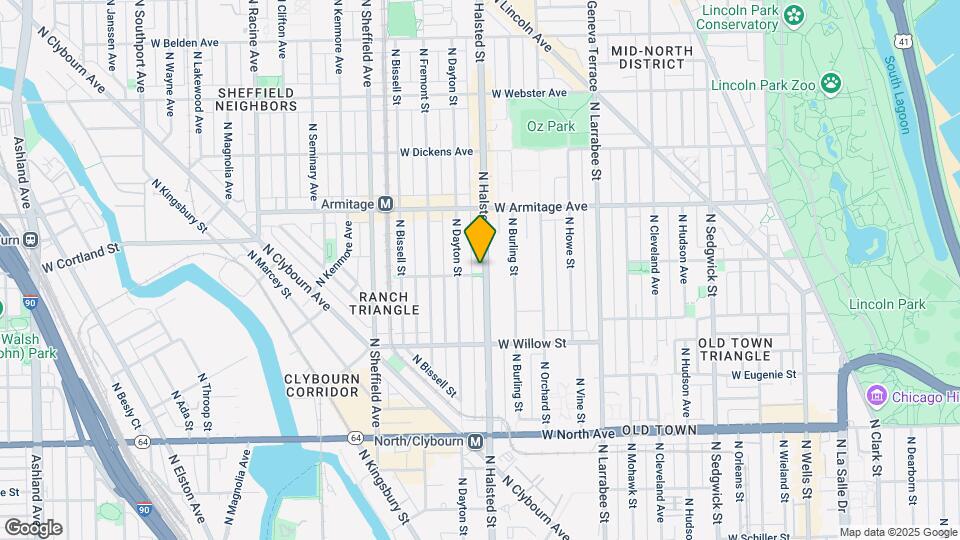 1902 N Halsted St Mapa y Detalles de la Ubicación