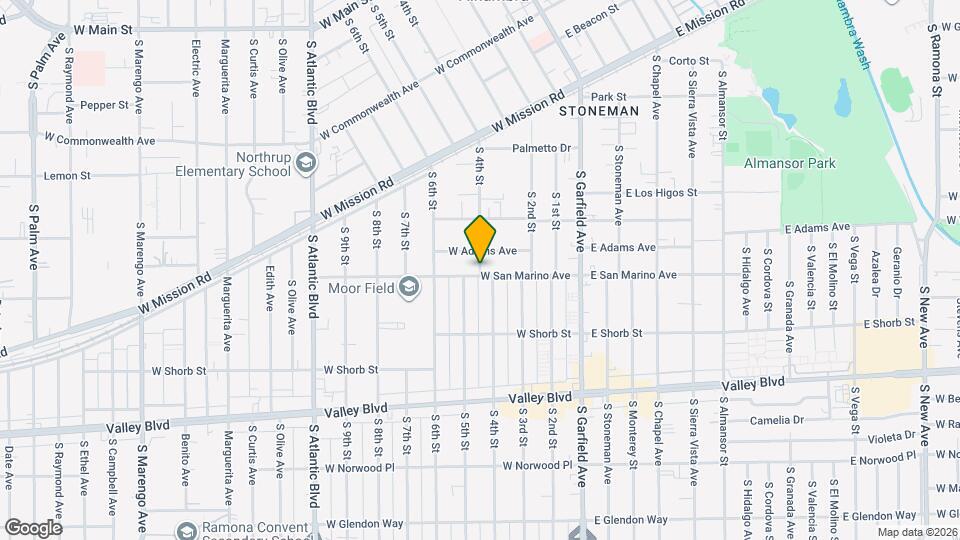 1034 S 4th St Map and Location Details