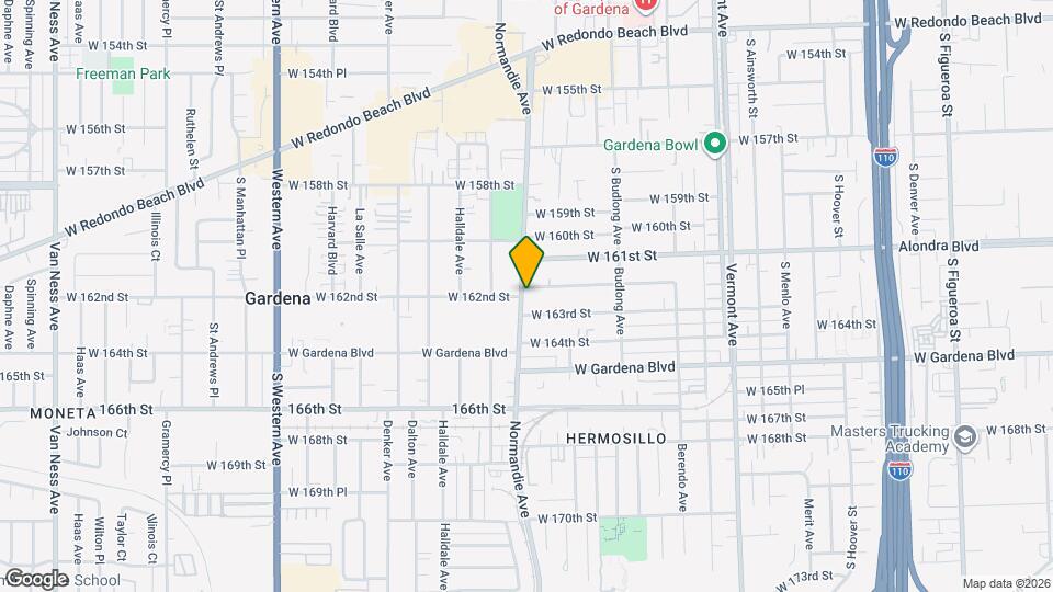 1350 W 162nd St Mapa y Detalles de la Ubicación