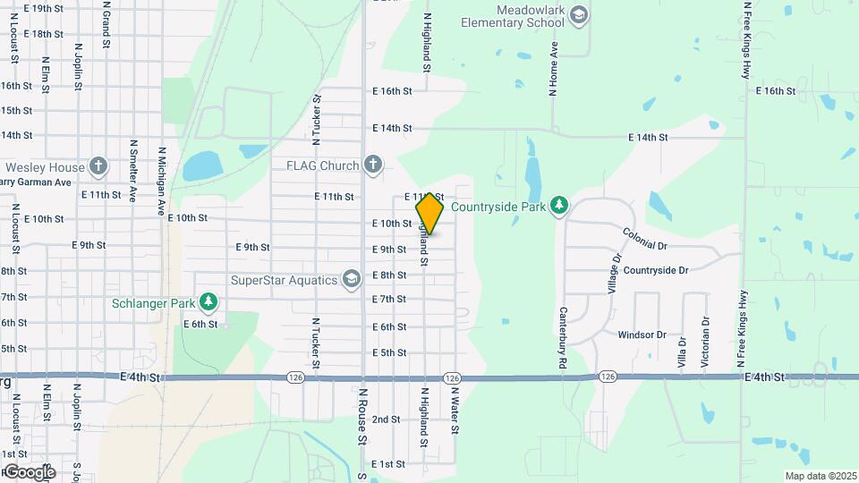 1303 E 9th St Map and Location Details