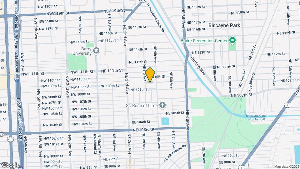 10824 NE 3rd Ct Map and Location Details