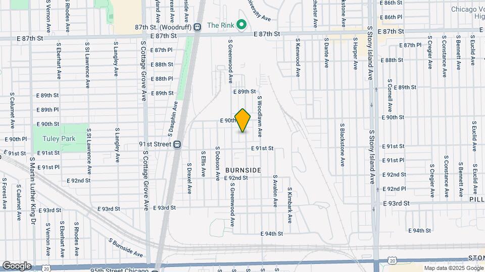 9032 S University Ave Map and Location Details
