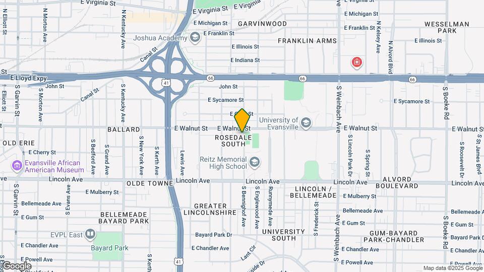 411 S Bennighof Ave Map and Location Details