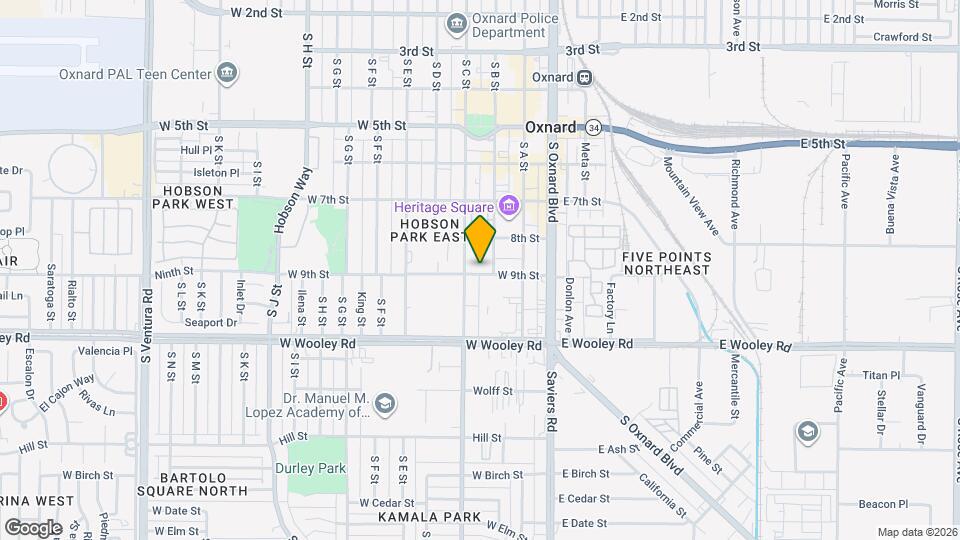 875 S B St Map and Location Details