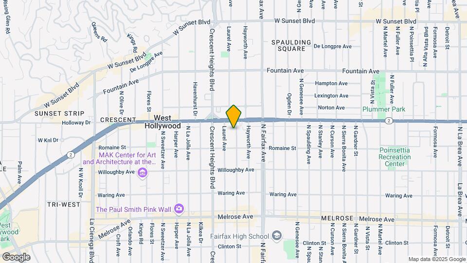1041 N Edinburgh Ave, Unit 1/2 Map and Location Details
