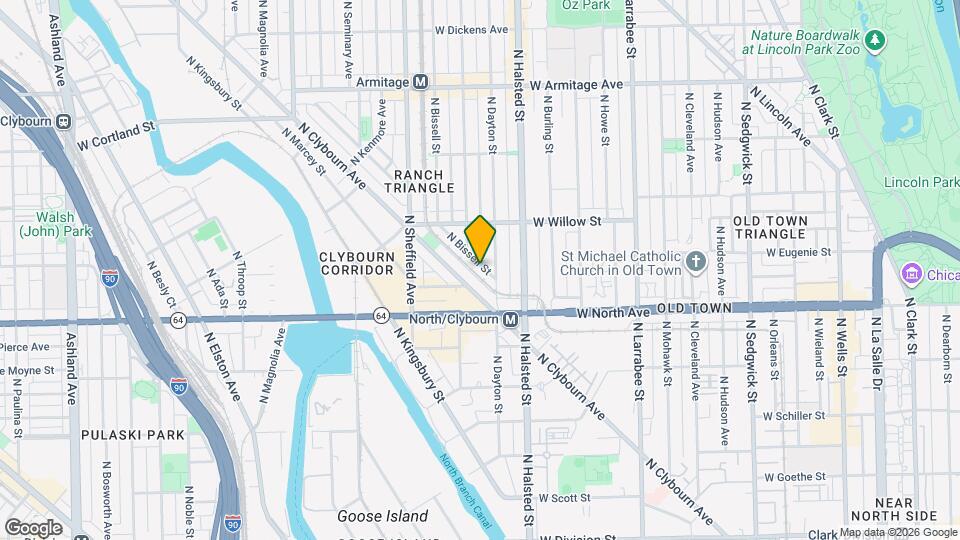 1640 N Bissell St Map and Location Details