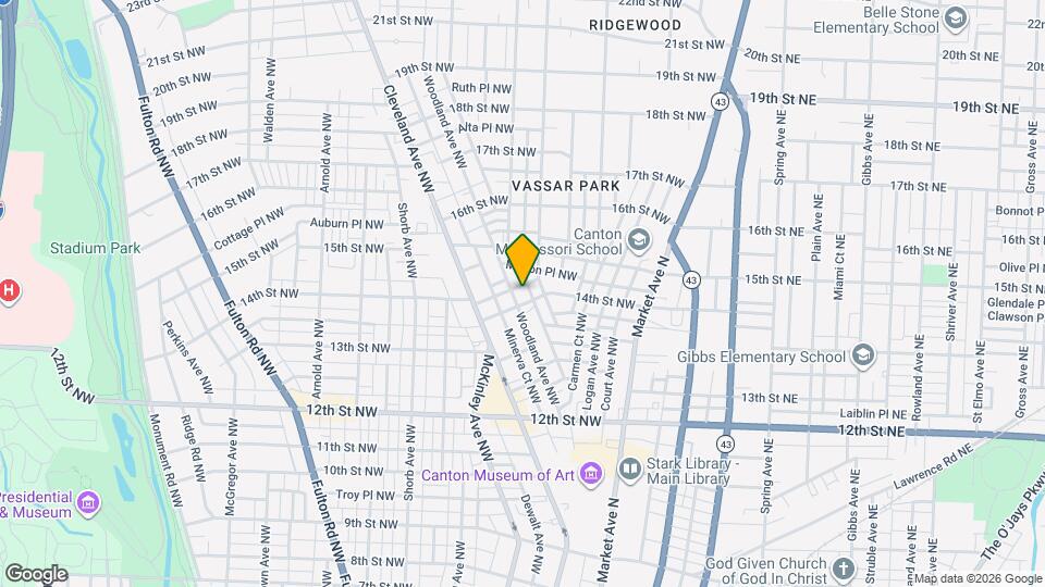 1356 Woodland Ave NW Map and Location Details