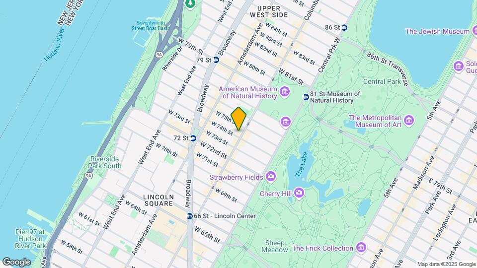 101 W 74th St Map and Location Details