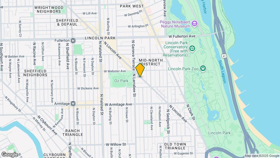 2140 N Lincoln Ave Map and Location Details