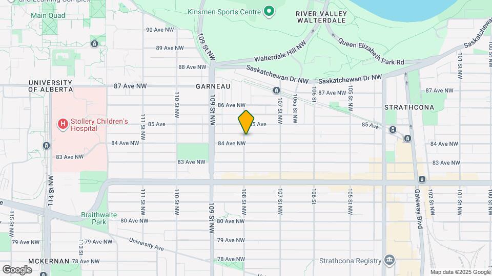 8405-8108 108 St NW Map and Location Details