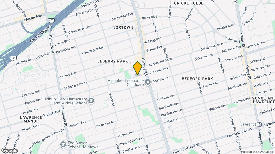 415 Deloraine Ave Map and Location Details