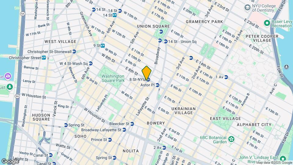 1 Astor Pl-Unit -6-V Map and Location Details