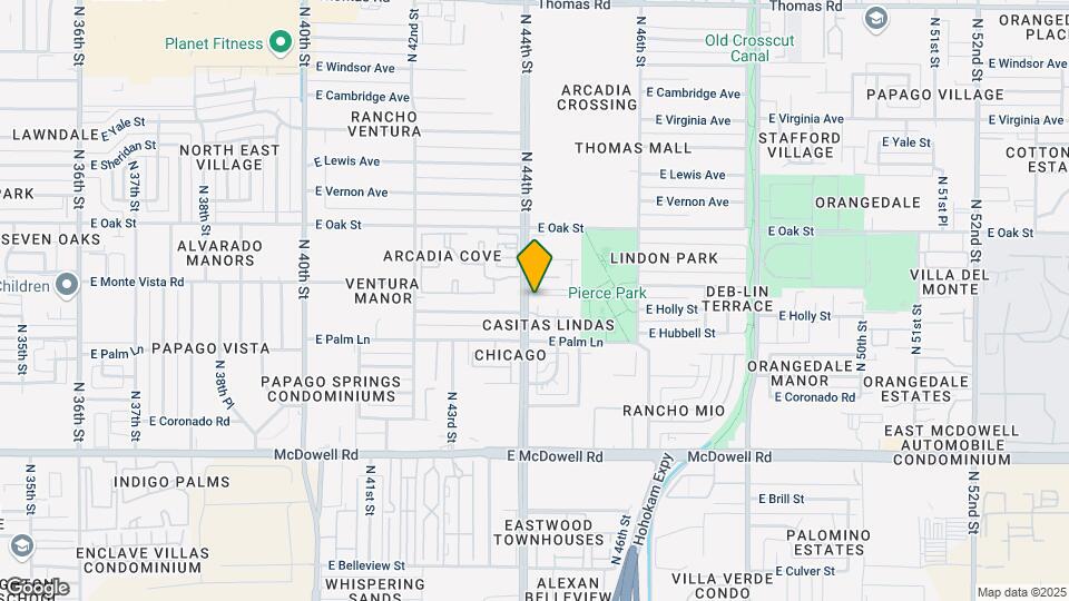 4406 E Hubbell St, Unit 4 Map and Location Details