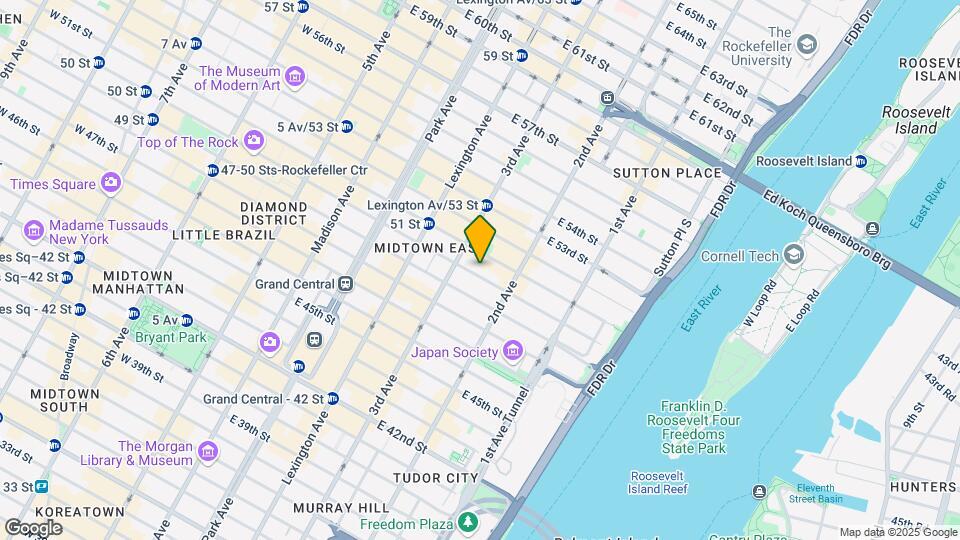 221 E 50th St Mapa y Detalles de la Ubicación