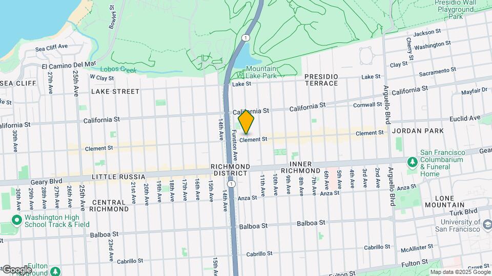 1100 Clement St Map and Location Details