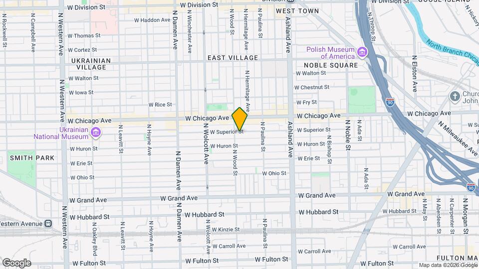 1751 W Superior St Map and Location Details