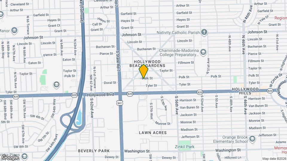 5812 Polk St Map and Location Details