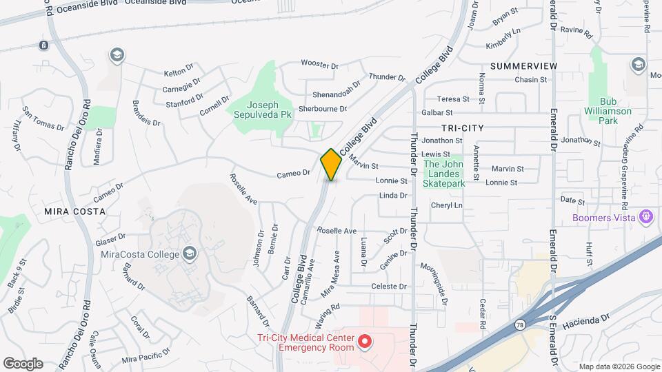 2898 College Blvd Mapa y Detalles de la Ubicación