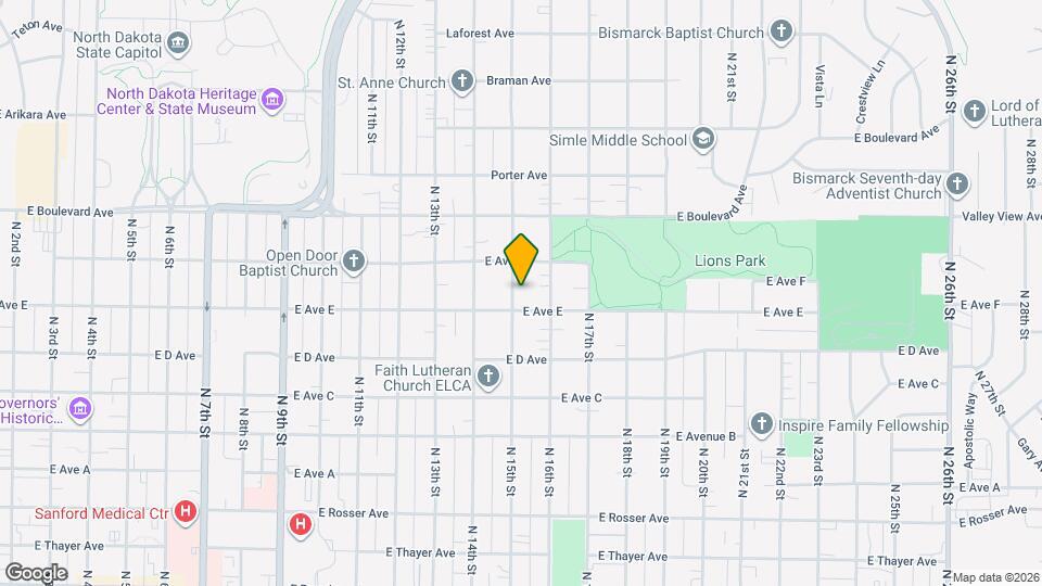 911 N 15th St Map and Location Details