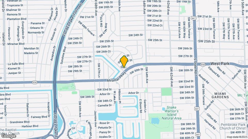 2851 SW 66th Terrace Map and Location Details