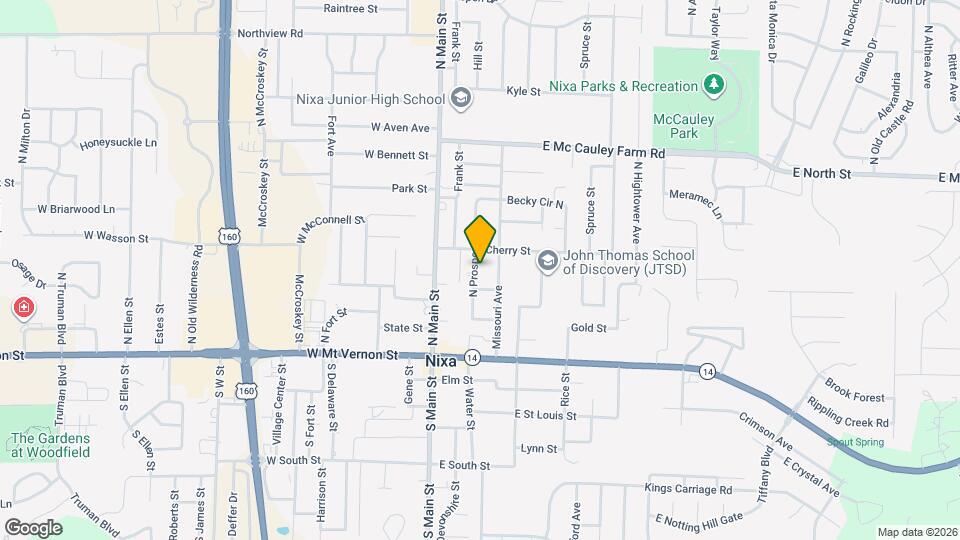 308 N Prospect St Map and Location Details