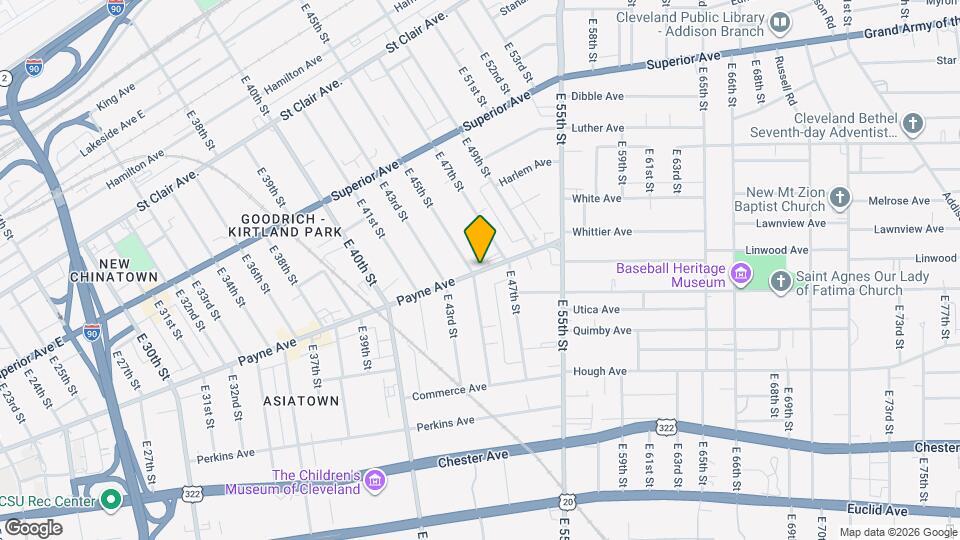 4533 Payne Ave Map and Location Details
