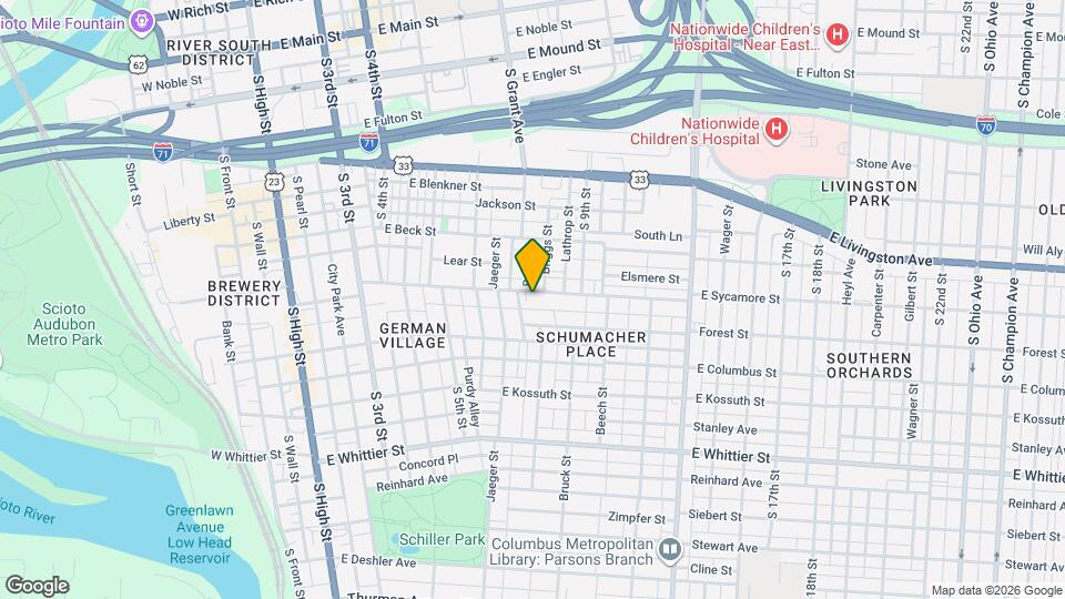335 E Sycamore St Map and Location Details