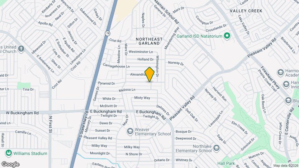 1122 Pyramid Dr Map and Location Details