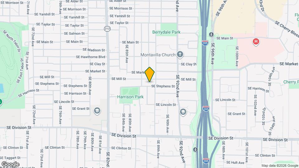 8809 SE Stephens St Map and Location Details