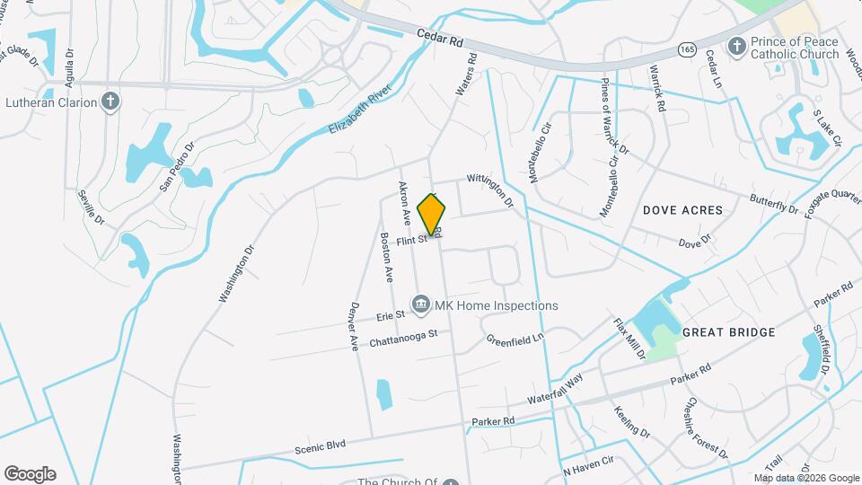 601 Flint St Mapa y Detalles de la Ubicación