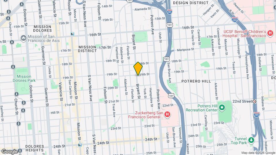 2125 Bryant St Map and Location Details