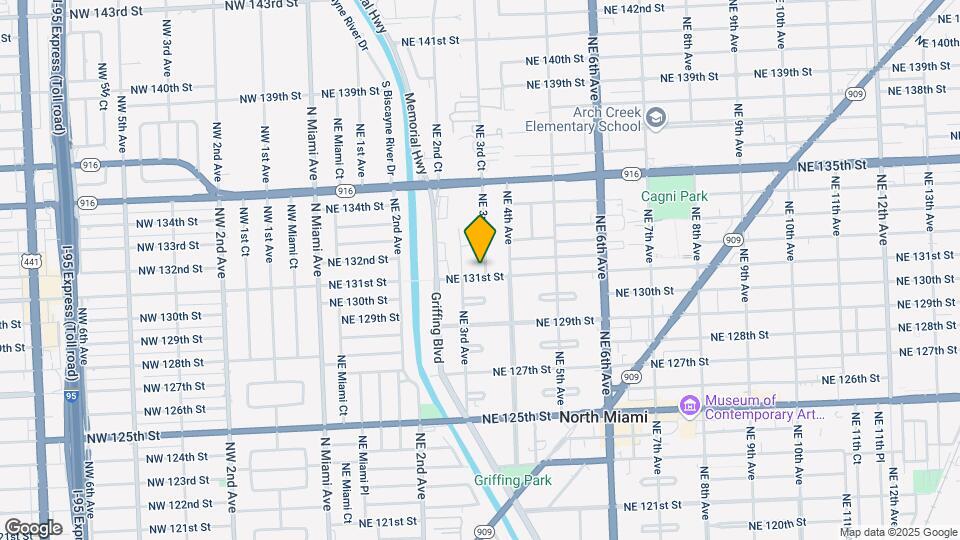13100 NE 3rd Ct, Unit B Mapa y Detalles de la Ubicación